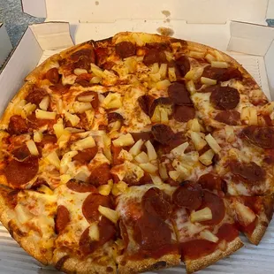 Pepperoni and pineapple