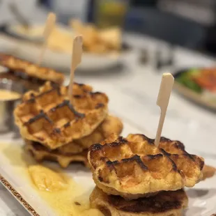Chicken and waffle sliders