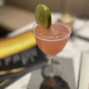 a close up of a cocktail