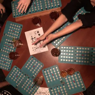 people playing a card game