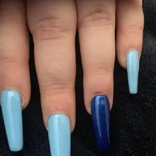 Here you can see none of these nails look to actually fit and how her cuticle's were left untouched.