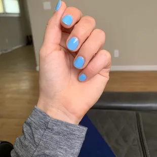 Shellac manicure on natural nails