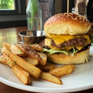 Spark Burger made w/ Local Beef, Handcut Fries