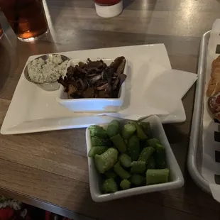 a variety of food items