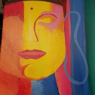 Having the guidelines for the face done ahead of time was a real time saver. The ear we had to manually do with paints, ourselves