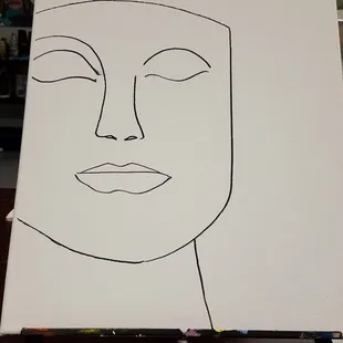 Another great class, this time it was the "Spiritual Meditation" painting.