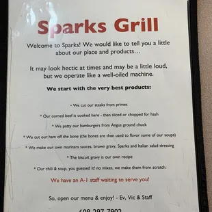 Front menu