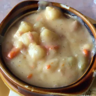 Cream of potato soup. Yum!