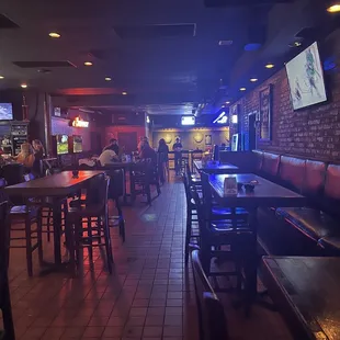 Main bar and darts are.