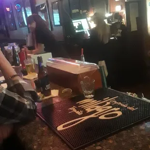 a man sitting at a bar