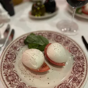 Fresh Bufala Mozzarella with sliced Tomato
