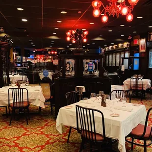 dining area with tables and chairs