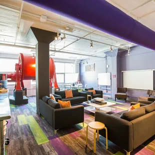 The Think Tank is a room that contains a historic relic from when our building was a paint factory in the 1940's