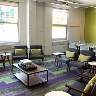 The Zenergy has a unique fireside seating arrangement that is great for team collaboration.