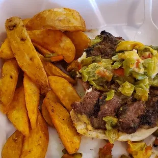 Oinker a Famous Green Chili Burger