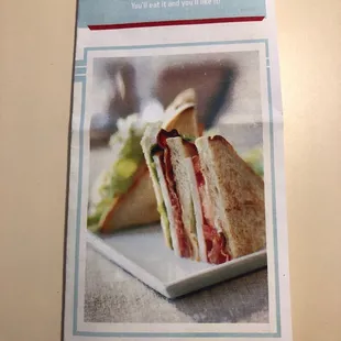 Menu cover