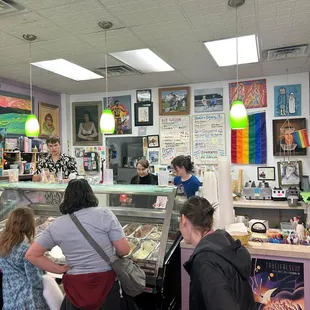 Sparky's ice cream counter