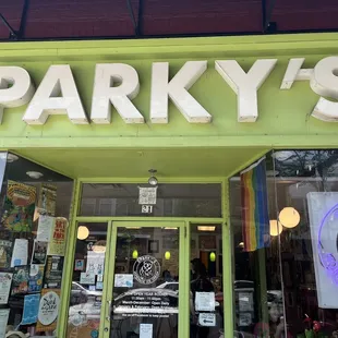 Look for the green sign!