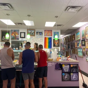 Lots of funky artwork, tasty ice cream, &amp; lovely workers.