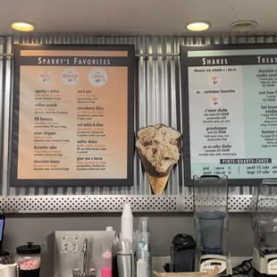 Sundae menu