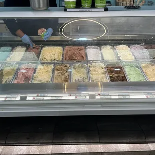 Various delicious ice creams