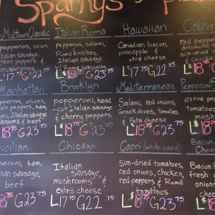 Prices are not bad, compare to other pizza places and decide for yourself. Keep in mind giant might be a large at other places