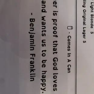 My favorite part of the menu