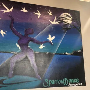 Mural in viewing area