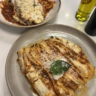 Egg plant Parmesan  and lasagna