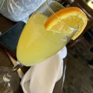 Mimosa you get one with brunch