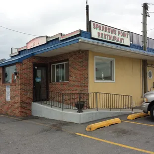 the front of the restaurant