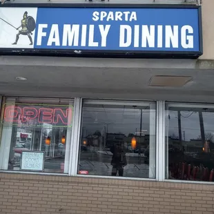 the front of the restaurant