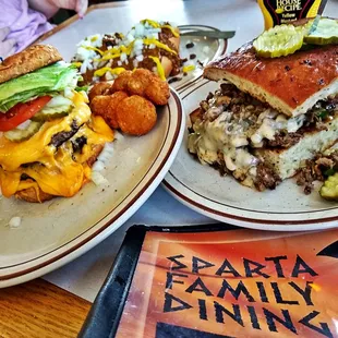 Triple Cheeseburger and Steak n Cheese Grinder OMG