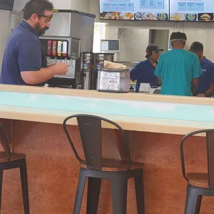 interior, sushi and sashimi