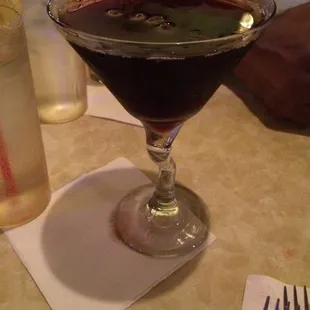 Blueberry martini with homemade blueberry vodka!!!