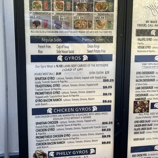 Menu &amp; prices as of 10/11/23.