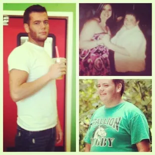 a collage of photos of a man and a woman