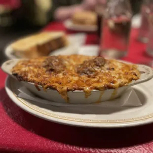 Baked Spaghettini with Italian Meatballs