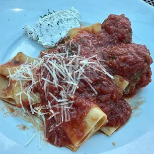 Paccheri and Meatballs