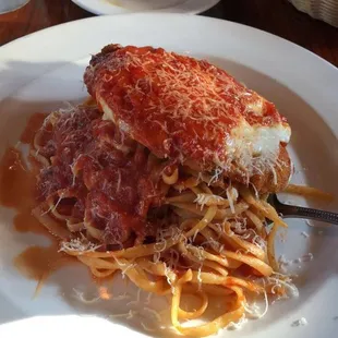 Chicken Parmigiana Pappardelle