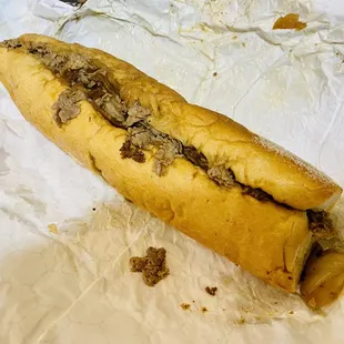 Plain steak sandwich wit