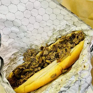 Classic Cheesesteak with Sautéed Mushrooms
