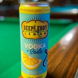 a can of deep eddy lemon vodka