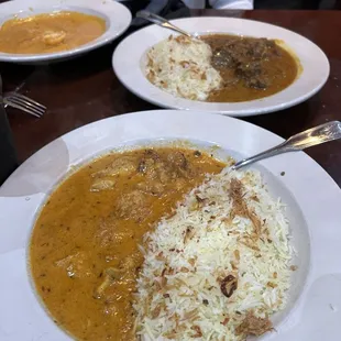 Chicken curry with rice Beef curry with rice Shrimp Scampi