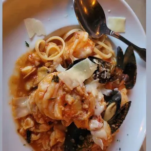 a close up of a pasta dish