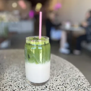 matcha with oat milk