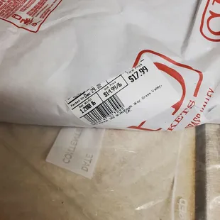 This is how much a big 1.02 pound bone in New York steaks is...but the quality of the meat is worth it!