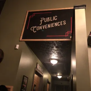 a public convenience sign