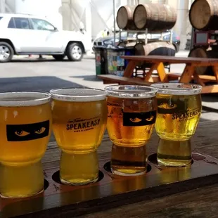 Metropolis, Mexican Lager, Cowboy Camp and Eagle Peak.   1 cup of Zavalla Valhalla