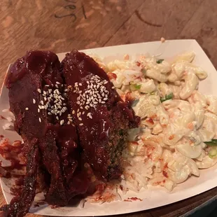 Chef Reina's vegan ribs and Mac salad at $20. Stunning bites!